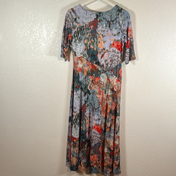 Soft Surroundings Multi Color Abstract Floral Mixed Print Dress Size Small P - Picture 6 of 9